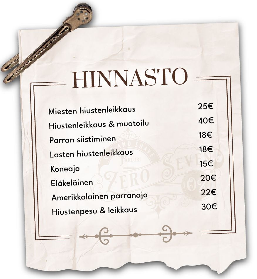 Edullinen parturipalveluiden hinnasto Parturi Mikkelissä